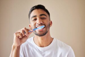 Brush Before Using Whitening Strips